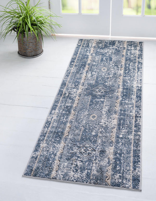Cascade Range Collection Area Rug -  Rainier Runner Blue  lifestyle 0