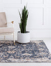 Cascade Range Collection Area Rug -  Shasta (Blue) Square Blue  lifestyle 5