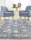 Cascade Range Collection Area Rug -  Shasta (Blue) Rectangle Blue  lifestyle 6