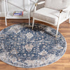 Cascade Range Collection Area Rug -  Shasta (Blue) Round Blue  lifestyle 0