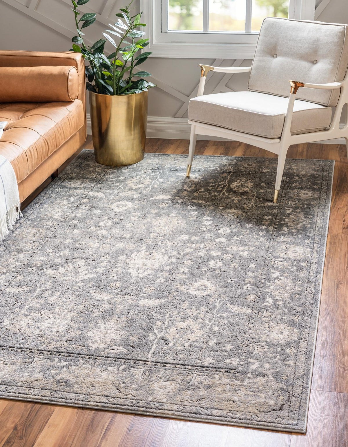 Cascade Range Collection Area Rug -  Shasta (Gray) Rectangle Gray  lifestyle 0