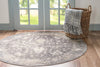 Cascade Range Collection Area Rug -  Shasta (Gray) Round Gray  lifestyle 3