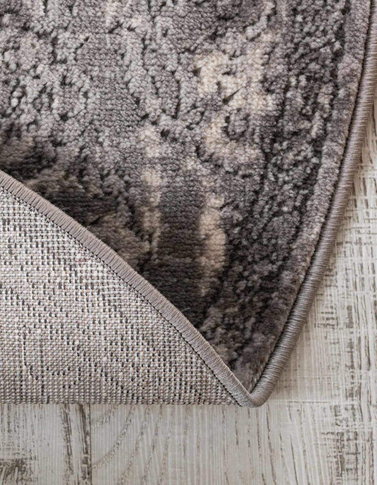 Cascade Range Collection Area Rug -  Shasta (Gray) Round Gray  lifestyle 66