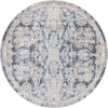 Cascade Range Collection Area Rug -  Helena Round Navy Blue  lifestyle 75