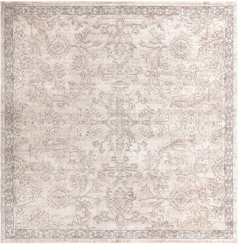 Cascade Range Collection Area Rug -  Helena Square Ivory  lifestyle 73