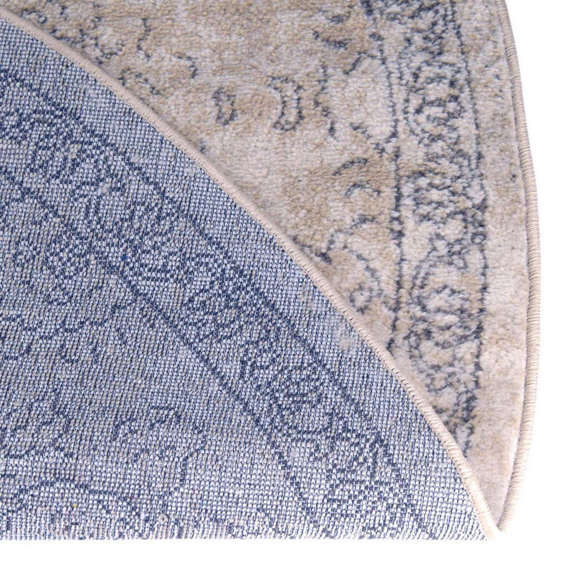 Cascade Range Collection Area Rug -  Helena Round Ivory  lifestyle 11