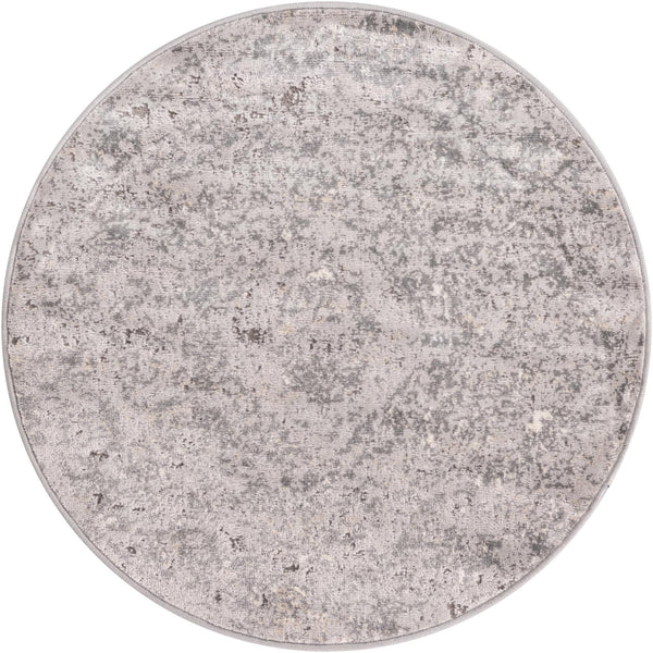 Cascade Range Collection Area Rug -  Jefferson Round Gray Main