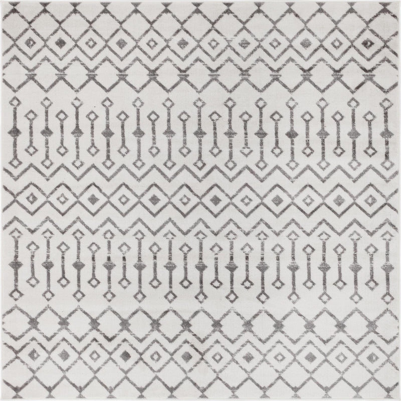 Marrakech Lattice Collection Area Rug - Medina (Ivory) Square Ivory  lifestyle 26