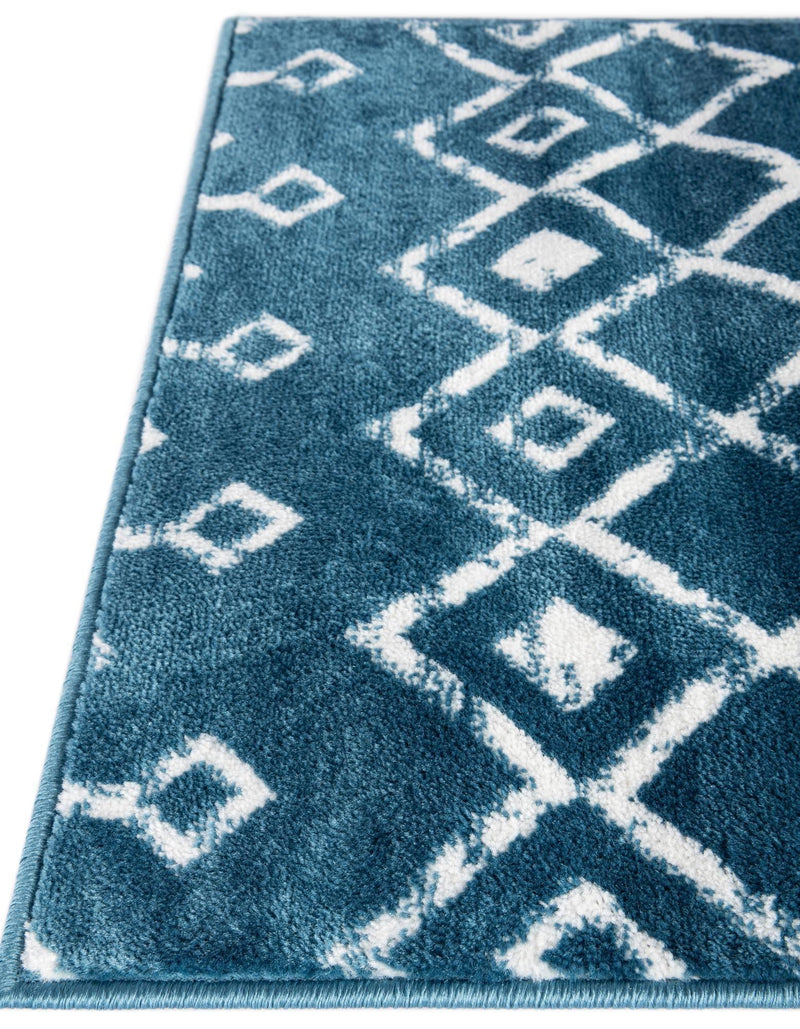 Marrakech Lattice Collection Area Rug - Medina (Blue) Runner Blue  lifestyle 40