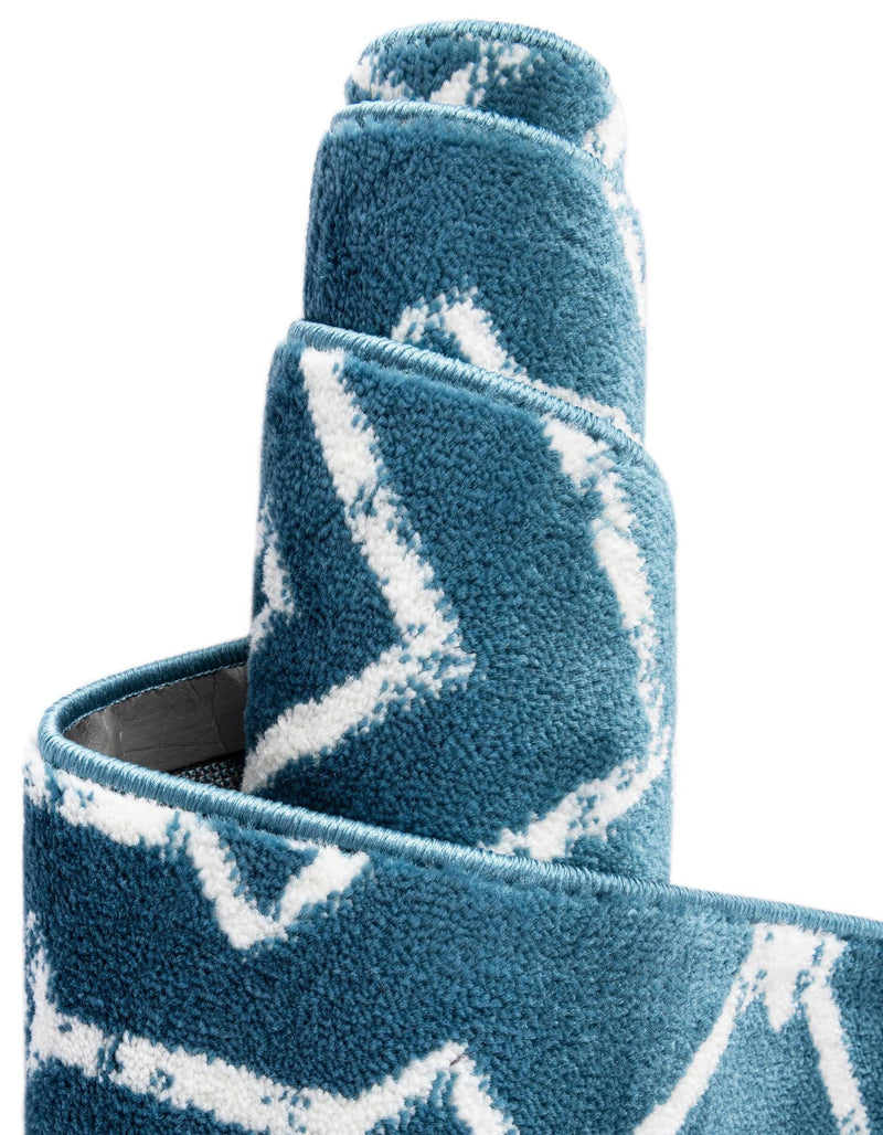 Marrakech Lattice Collection Area Rug - Medina (Blue) Runner Blue  lifestyle 44
