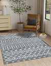 Marrakech Lattice Collection Area Rug - Medina (Gray) Rectangle Gray  lifestyle 0