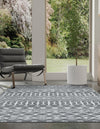 Marrakech Lattice Collection Area Rug - Medina (Gray) Rectangle Gray  lifestyle 16