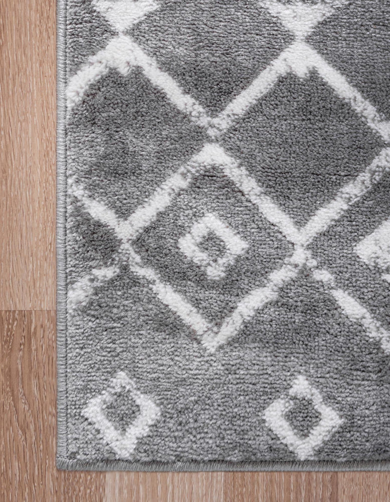 Marrakech Lattice Collection Area Rug - Medina (Gray) Rectangle Gray  lifestyle 25