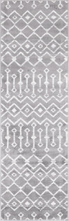 Marrakech Lattice Collection Area Rug - Medina (Gray) Runner Gray Main