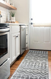 Marrakech Lattice Collection Area Rug - Medina (Gray) Runner Gray  lifestyle 16