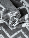 Marrakech Lattice Collection Area Rug - Medina (Gray) Runner Gray  lifestyle 9