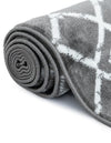 Marrakech Lattice Collection Area Rug - Medina (Gray) Runner Gray  lifestyle 17