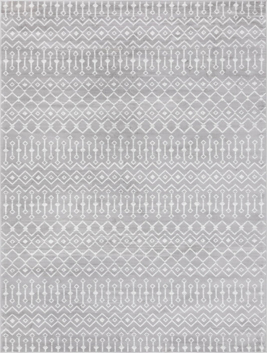 Marrakech Lattice Collection Area Rug - Medina (Light Gray) Rectangle Light Gray Main