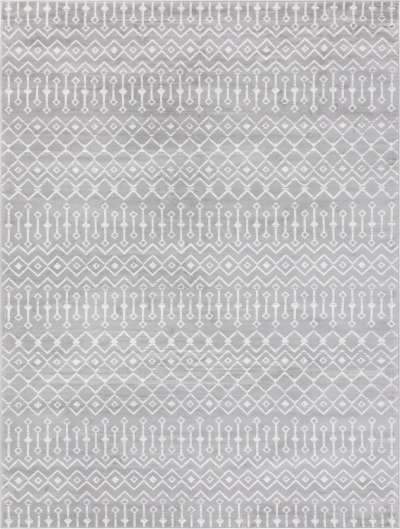 Marrakech Lattice Collection Area Rug - Medina (Light Gray) Rectangle Light Gray Main