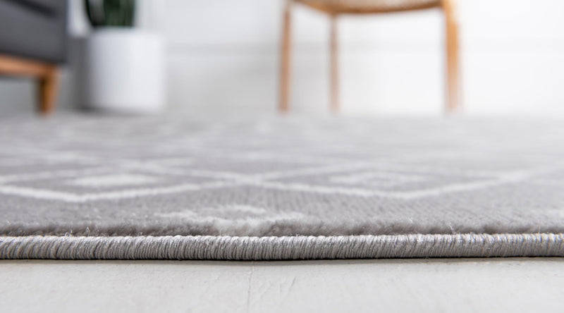 Marrakech Lattice Collection Area Rug - Medina (Light Gray) Rectangle Light Gray  lifestyle 25