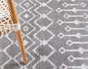 Marrakech Lattice Collection Area Rug - Medina (Light Gray) Rectangle Light Gray  lifestyle 26
