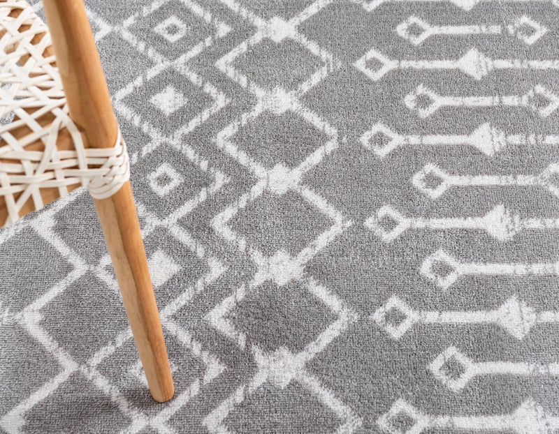Marrakech Lattice Collection Area Rug - Medina (Light Gray) Rectangle Light Gray  lifestyle 26