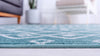 Marrakech Lattice Collection Area Rug - Medina (Turquoise) Rectangle Turquoise  lifestyle 12