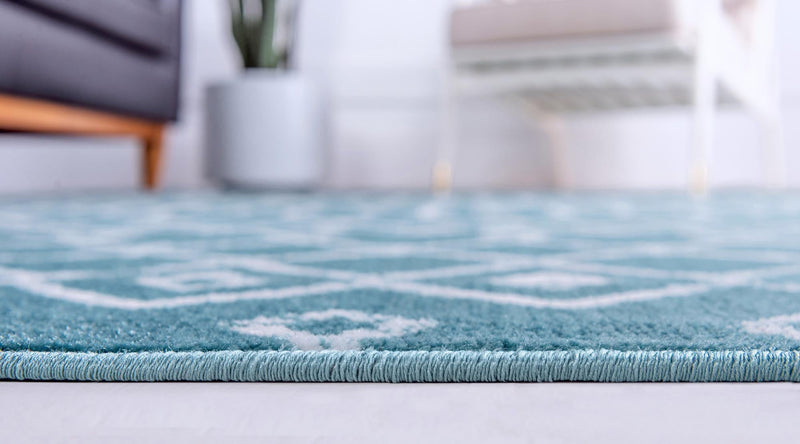 Marrakech Lattice Collection Area Rug - Medina (Turquoise) Rectangle Turquoise  lifestyle 12