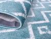 Marrakech Lattice Collection Area Rug - Medina (Turquoise) Rectangle Turquoise  lifestyle 13