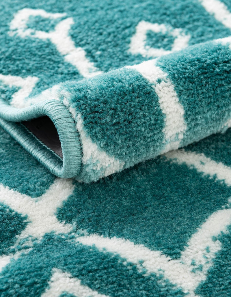 Marrakech Lattice Collection Area Rug - Medina (Turquoise) Square Turquoise  lifestyle 43