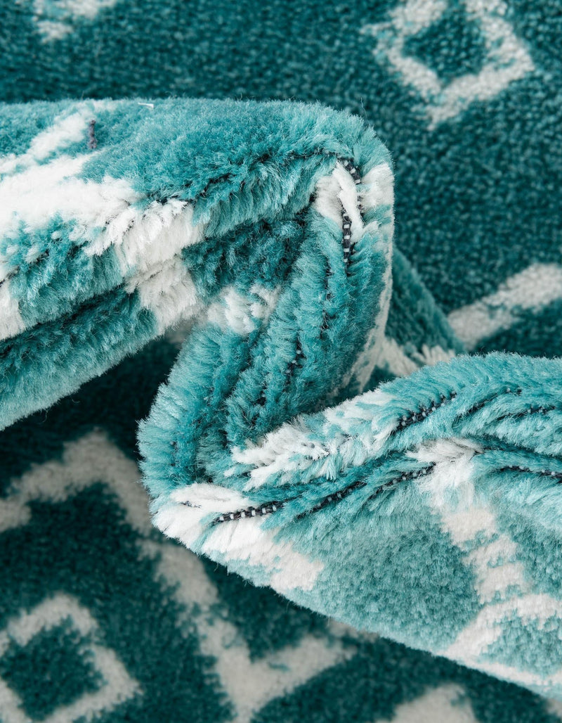 Marrakech Lattice Collection Area Rug - Medina (Turquoise) Square Turquoise  lifestyle 45