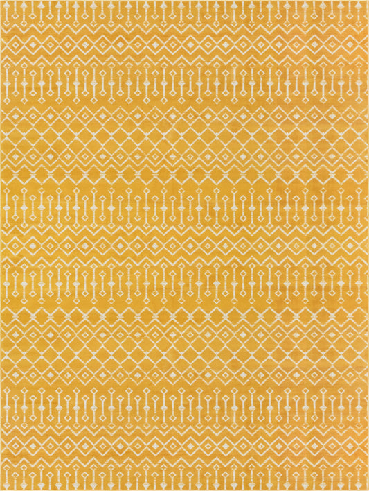 Marrakech Lattice Collection Area Rug - Medina (Yellow) Rectangle Yellow Main