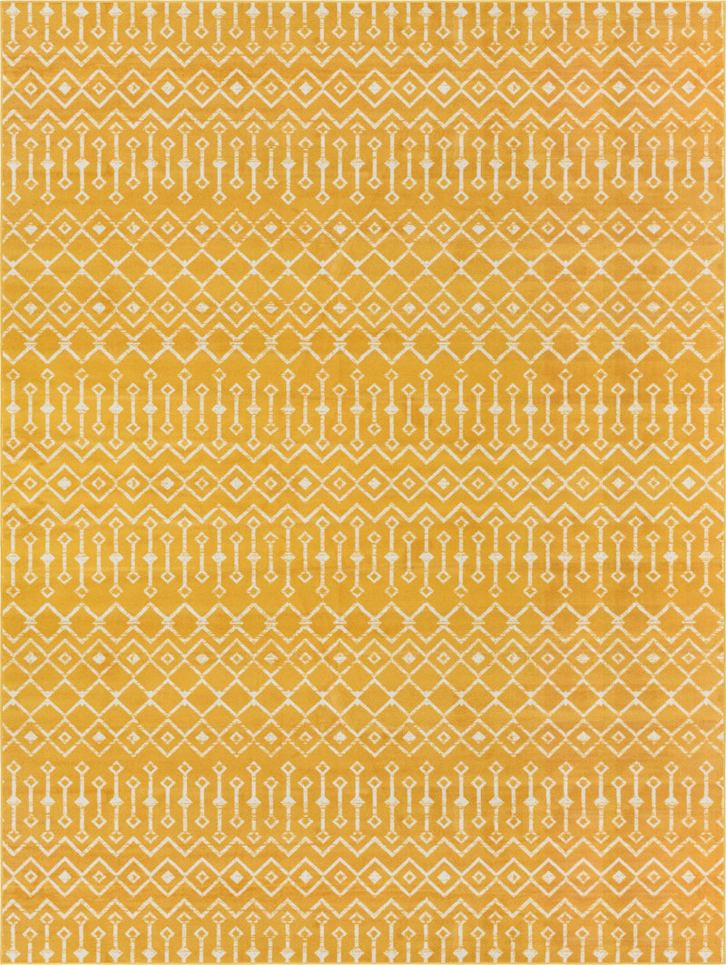 Marrakech Lattice Collection Area Rug - Medina (Yellow) Rectangle Yellow Main
