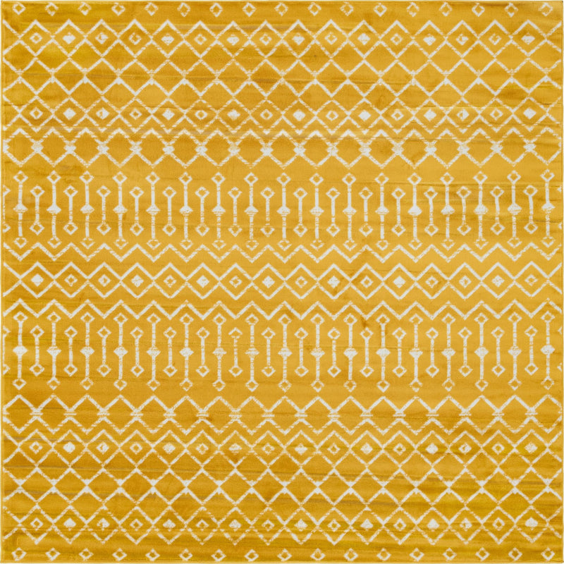Marrakech Lattice Collection Area Rug - Medina (Yellow) Square Yellow Main