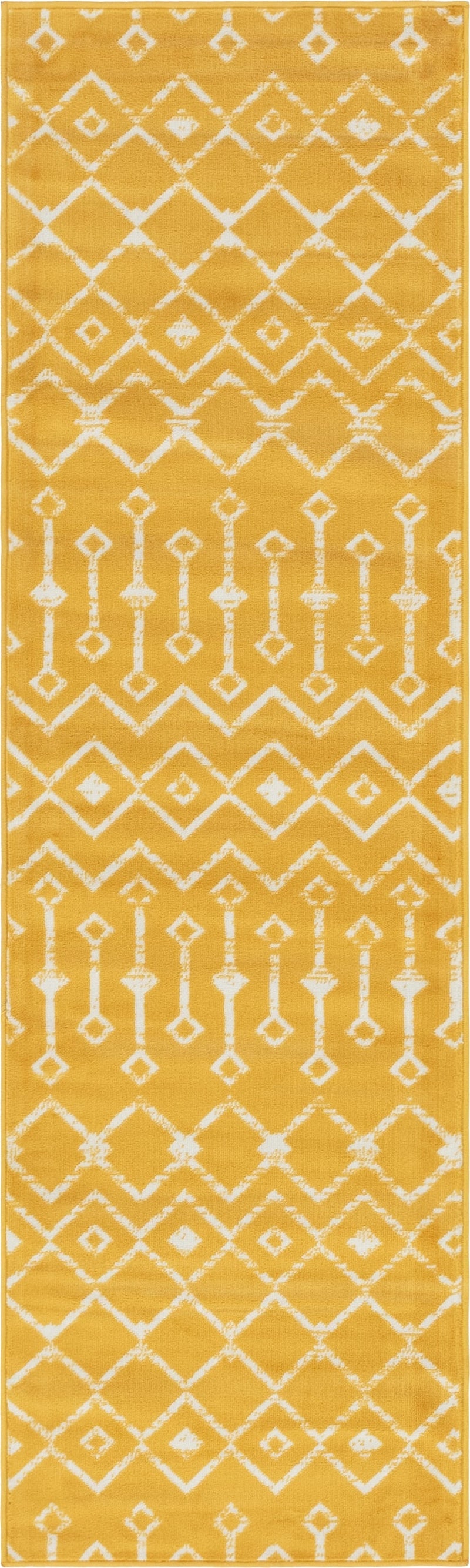 Marrakech Lattice Collection Area Rug - Medina (Yellow) Runner Yellow Main