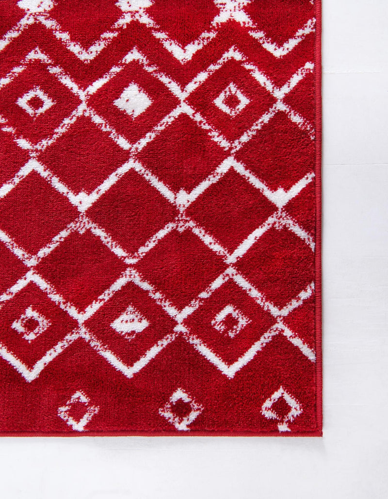 Marrakech Lattice Collection Area Rug - Medina (Red) Rectangle Red  lifestyle 13