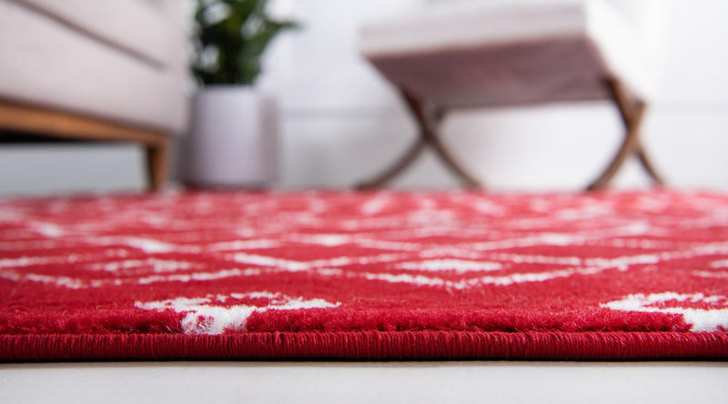Marrakech Lattice Collection Area Rug - Medina (Red) Rectangle Red  lifestyle 33