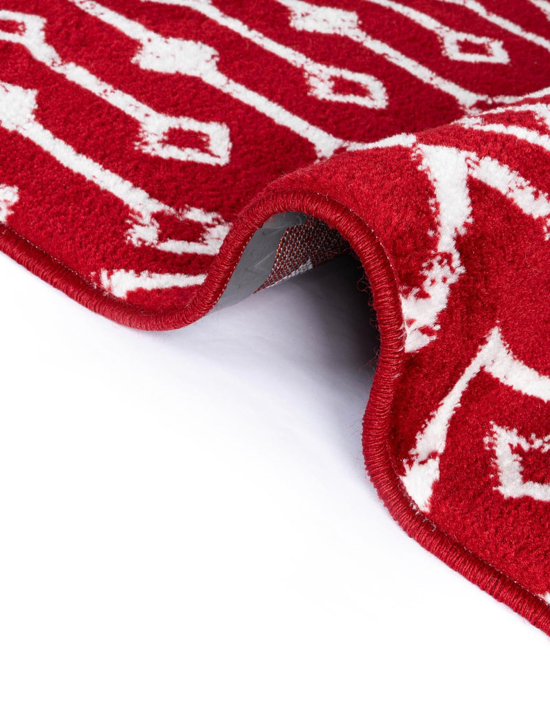 Marrakech Lattice Collection Area Rug - Medina (Red) Rectangle Red  lifestyle 26