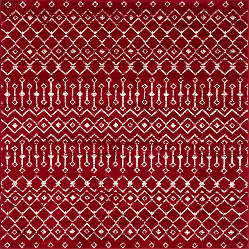 Marrakech Lattice Collection Area Rug - Medina (Red) Square Red Main