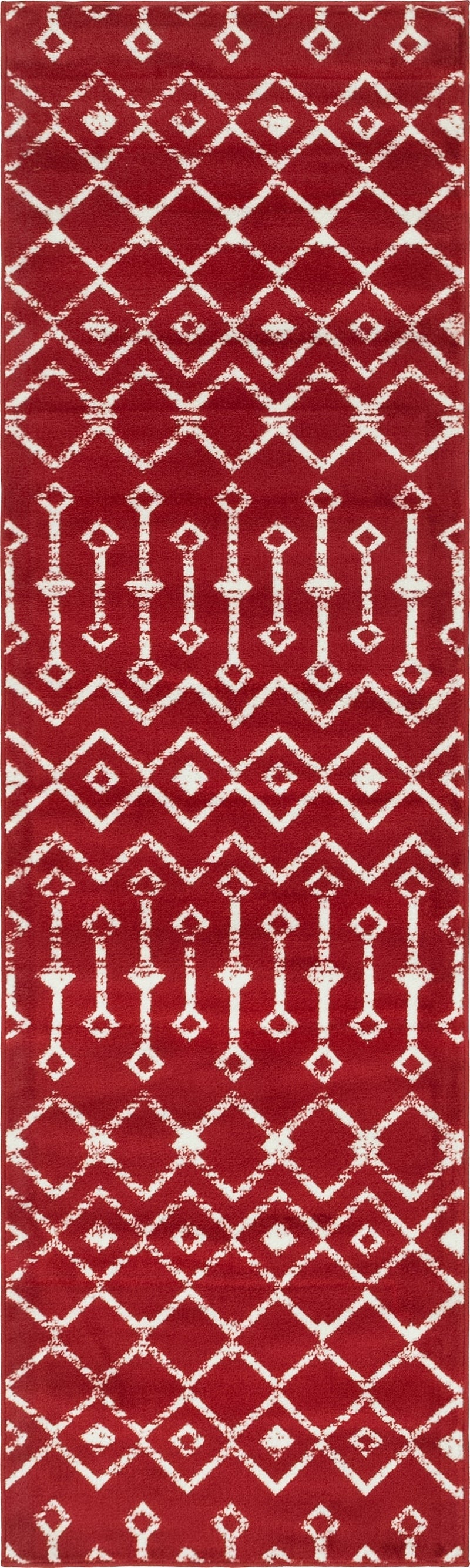 Marrakech Lattice Collection Area Rug - Medina (Red) Runner Red Main