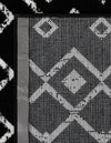 Marrakech Lattice Collection Area Rug - Medina (Black) Rectangle Black  lifestyle 25