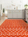 Marrakech Lattice Collection Area Rug - Medina (Orange) Rectangle Orange  lifestyle 19