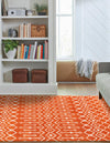 Marrakech Lattice Collection Area Rug - Medina (Orange) Rectangle Orange  lifestyle 25