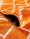 Marrakech Lattice Collection Area Rug - Medina (Orange) Rectangle Orange  lifestyle 13