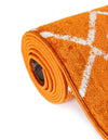 Marrakech Lattice Collection Area Rug - Medina (Orange) Rectangle Orange  lifestyle 18