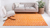 Marrakech Lattice Collection Area Rug - Medina (Orange) Square Orange  lifestyle 3