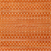 Marrakech Lattice Collection Area Rug - Medina (Orange) Square Orange Main