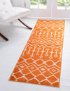 Marrakech Lattice Collection Area Rug - Medina (Orange) Runner Orange  lifestyle 0