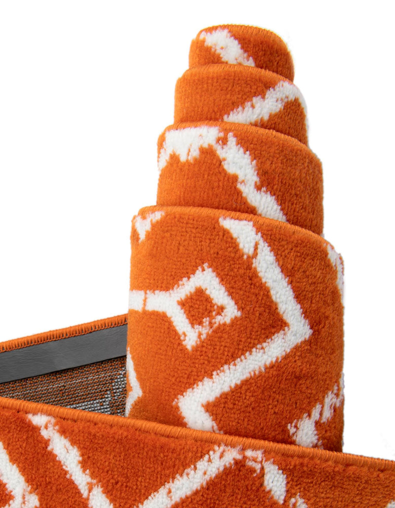 Marrakech Lattice Collection Area Rug - Medina (Orange) Runner Orange  lifestyle 16