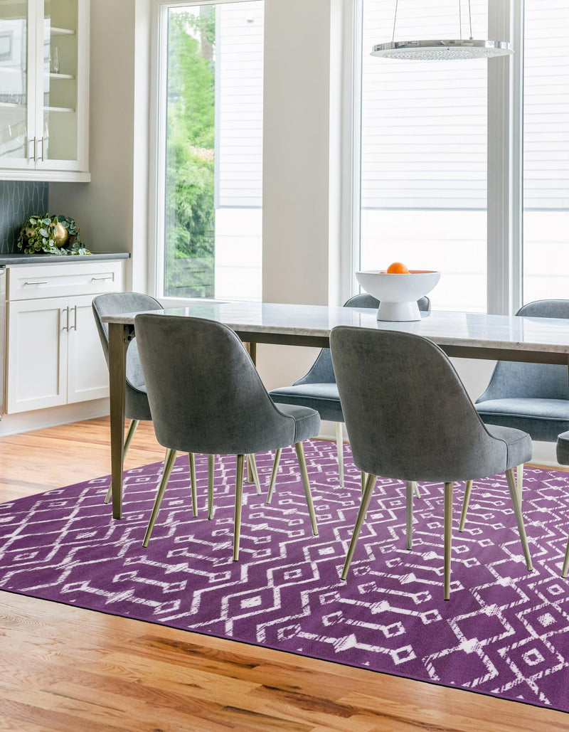 Marrakech Lattice Collection Area Rug - Medina (Violet) Rectangular Violet  lifestyle 21